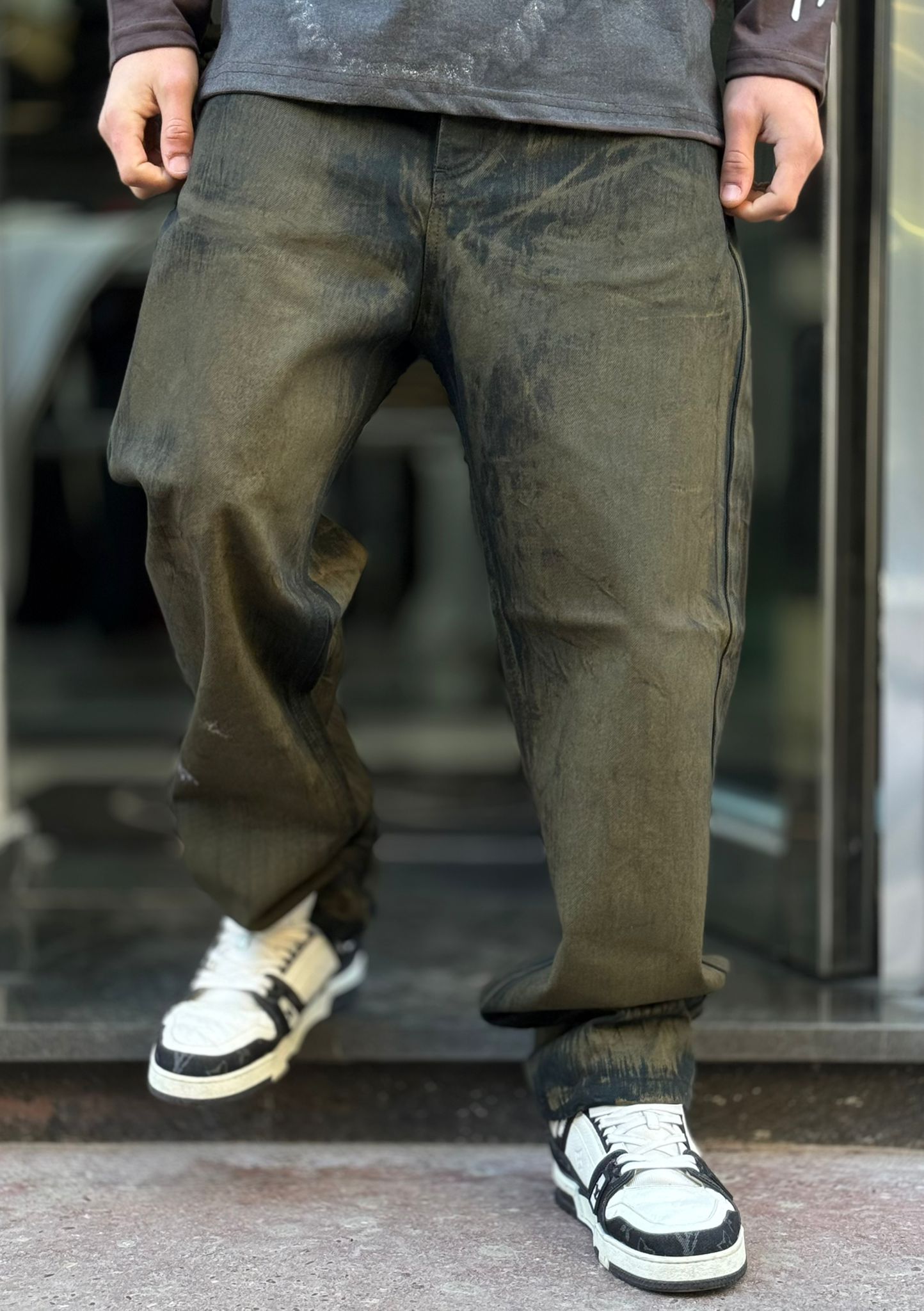 Jeans Baggy Spalmato