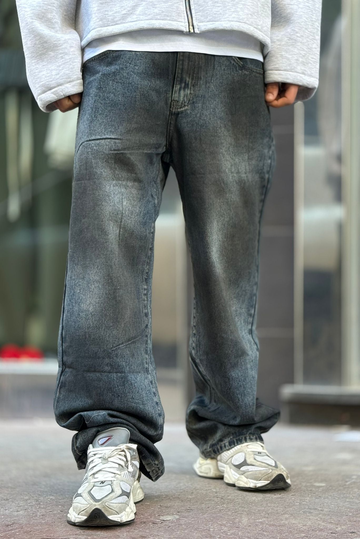 Jeans Baggy Washed Black