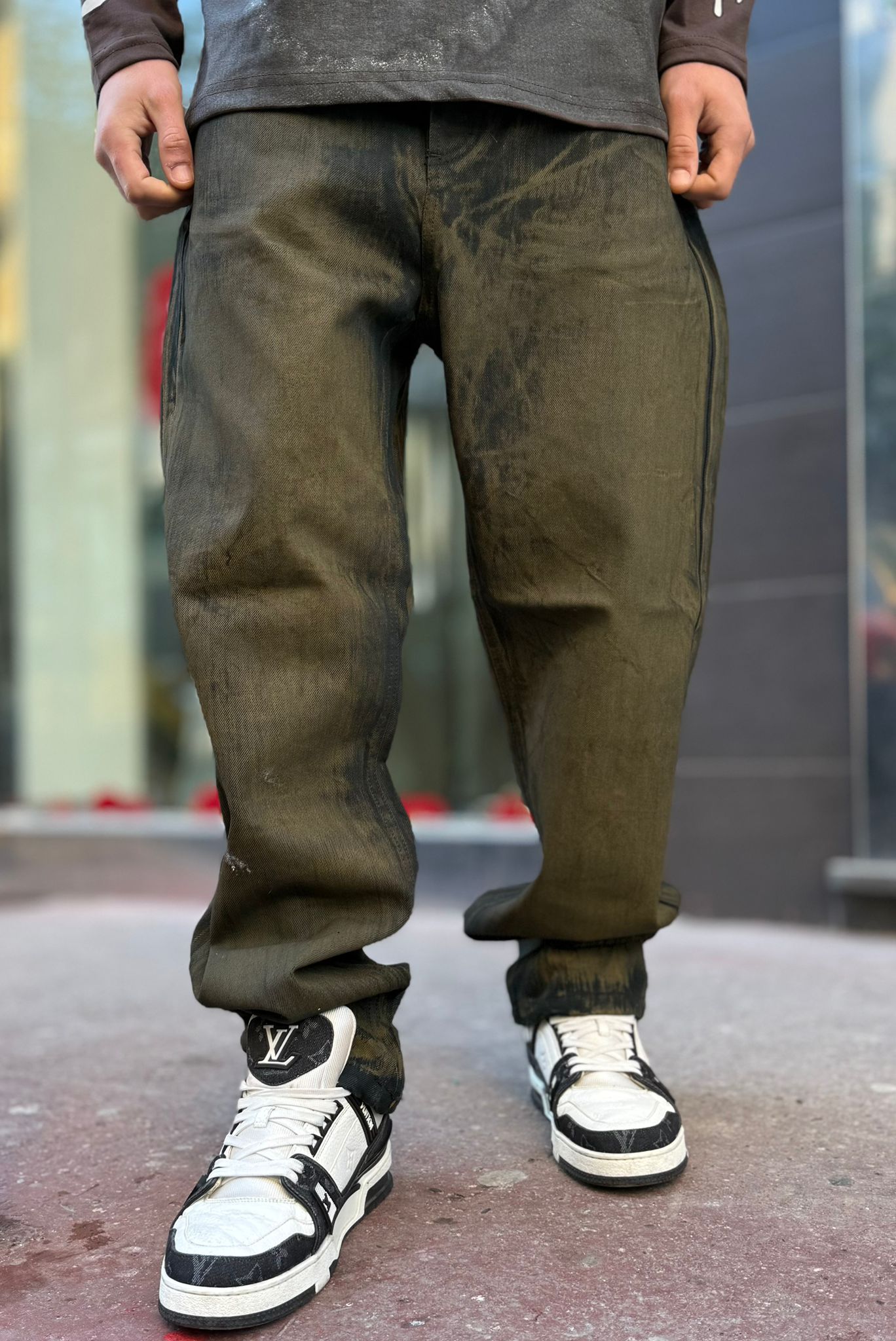 Jeans Baggy Spalmato