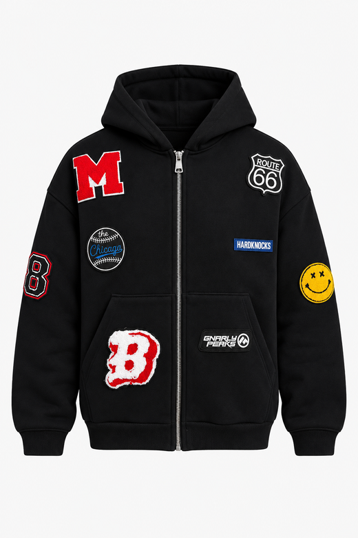 Felpa Zip patch
