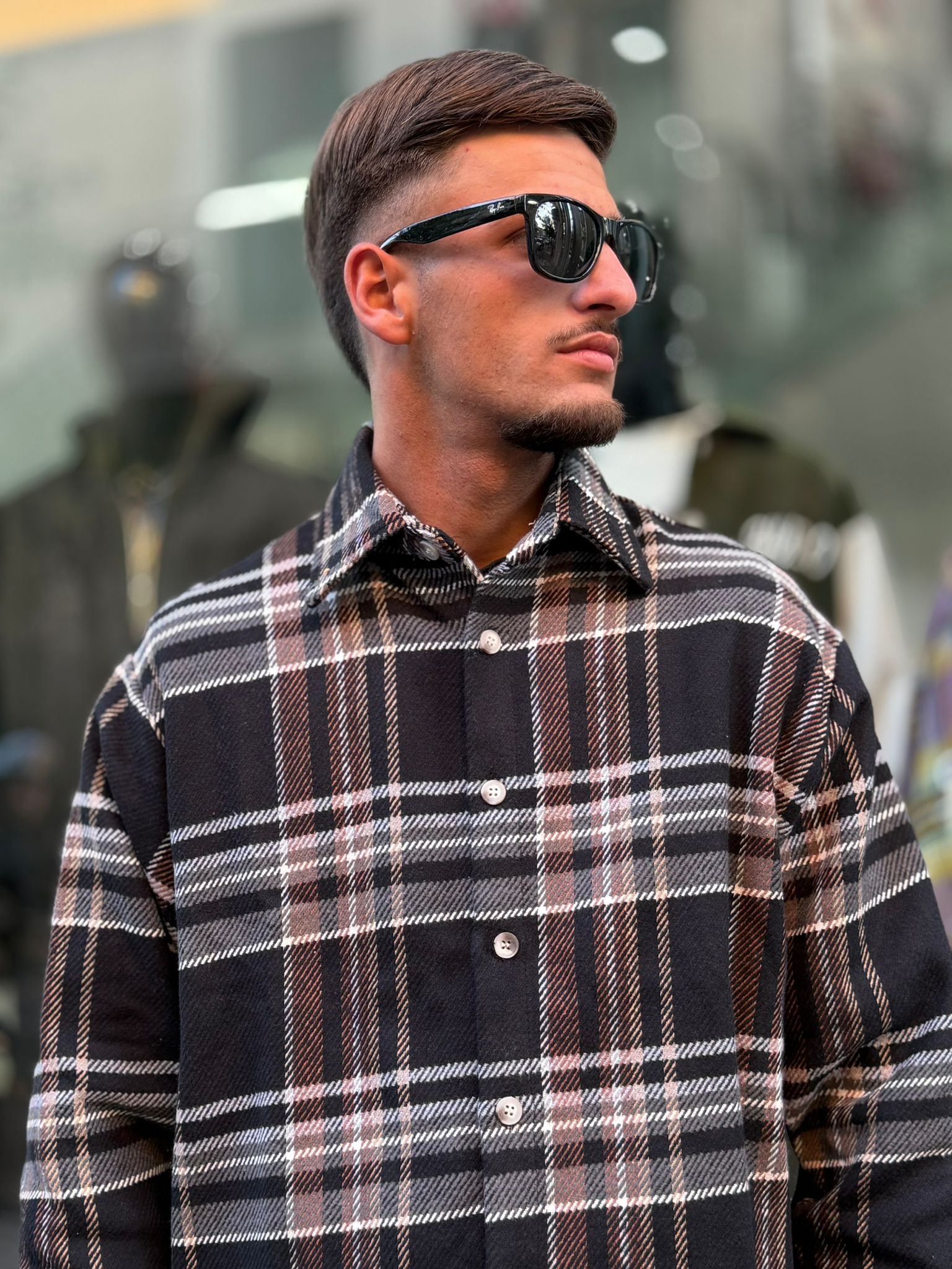 Camicia a Quadri Oversize