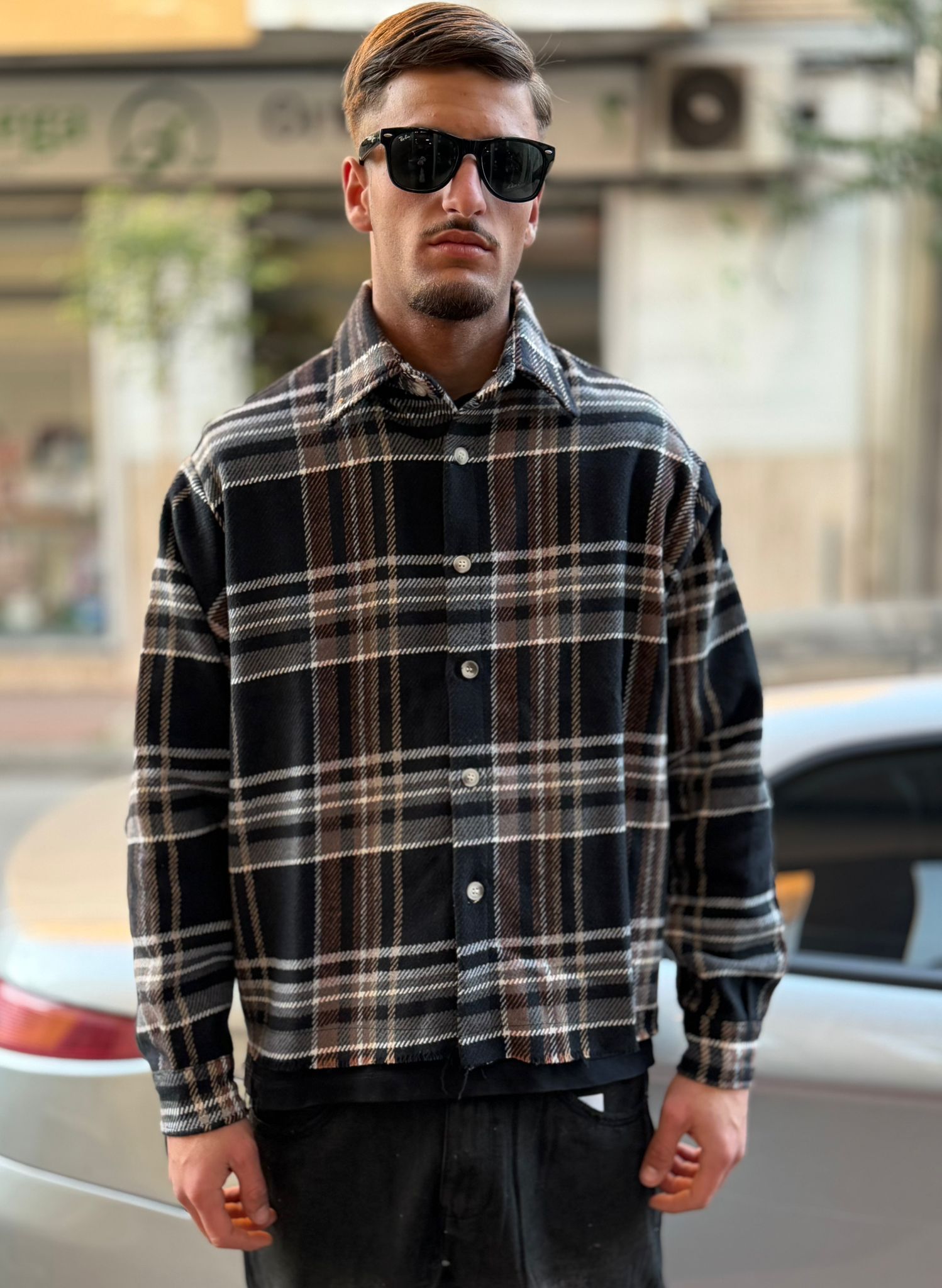 Camicia a Quadri Oversize