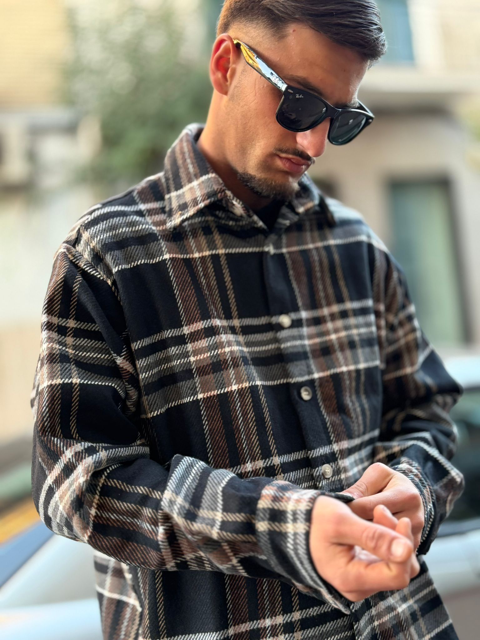 Camicia a Quadri Oversize