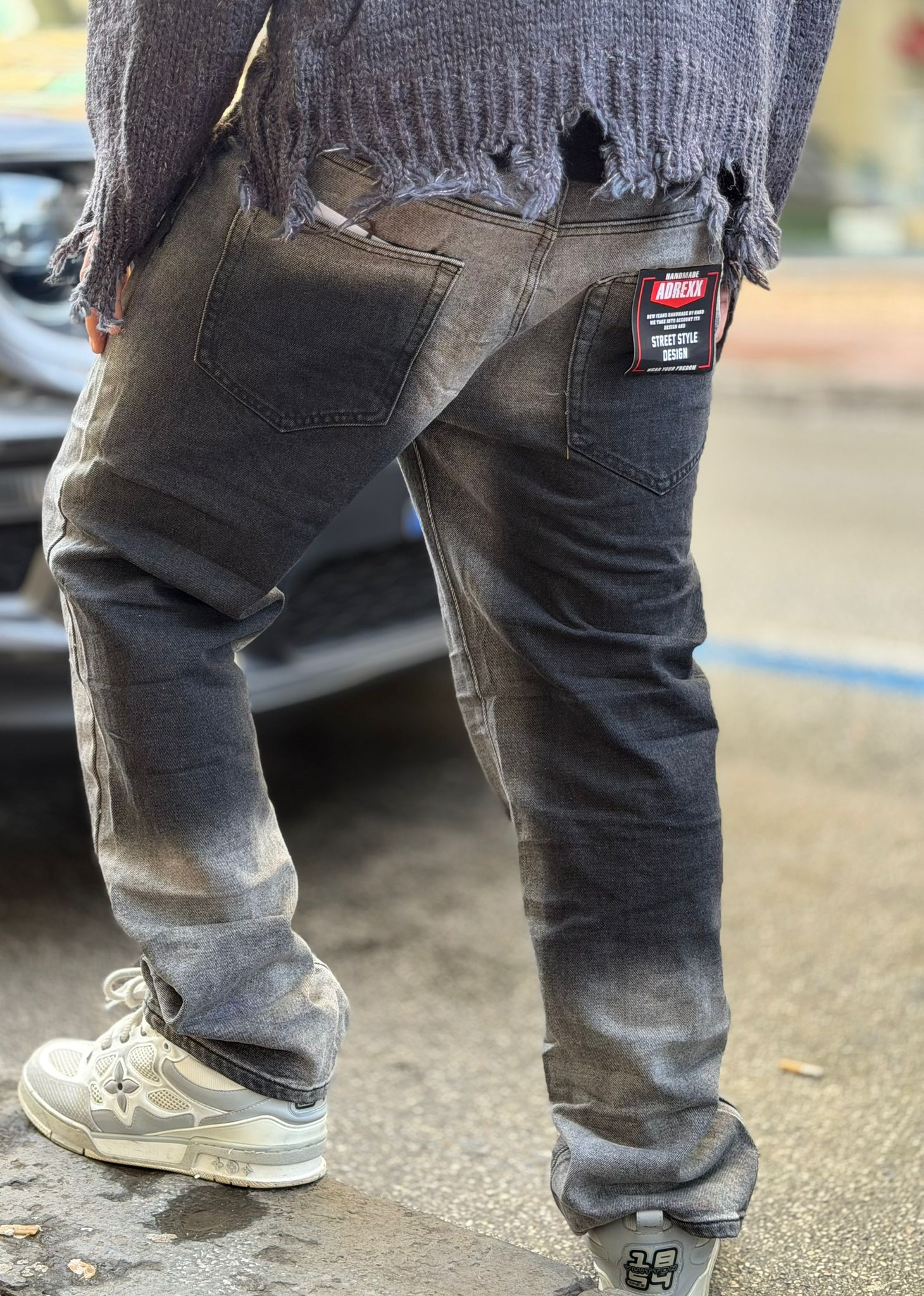 Jeans Baggy Grigi - Fit Largo Streetwear