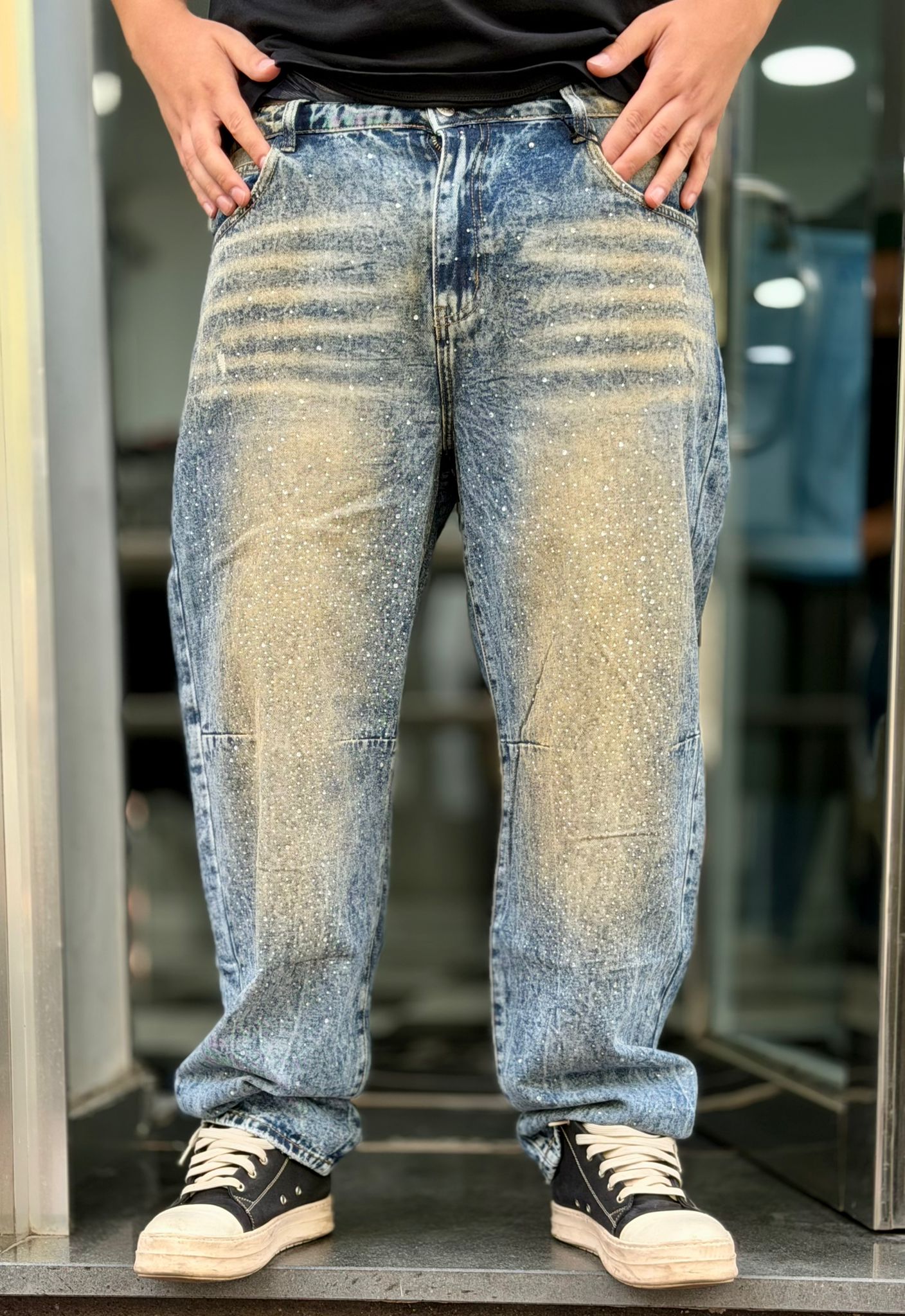 Jeans Sand Strass