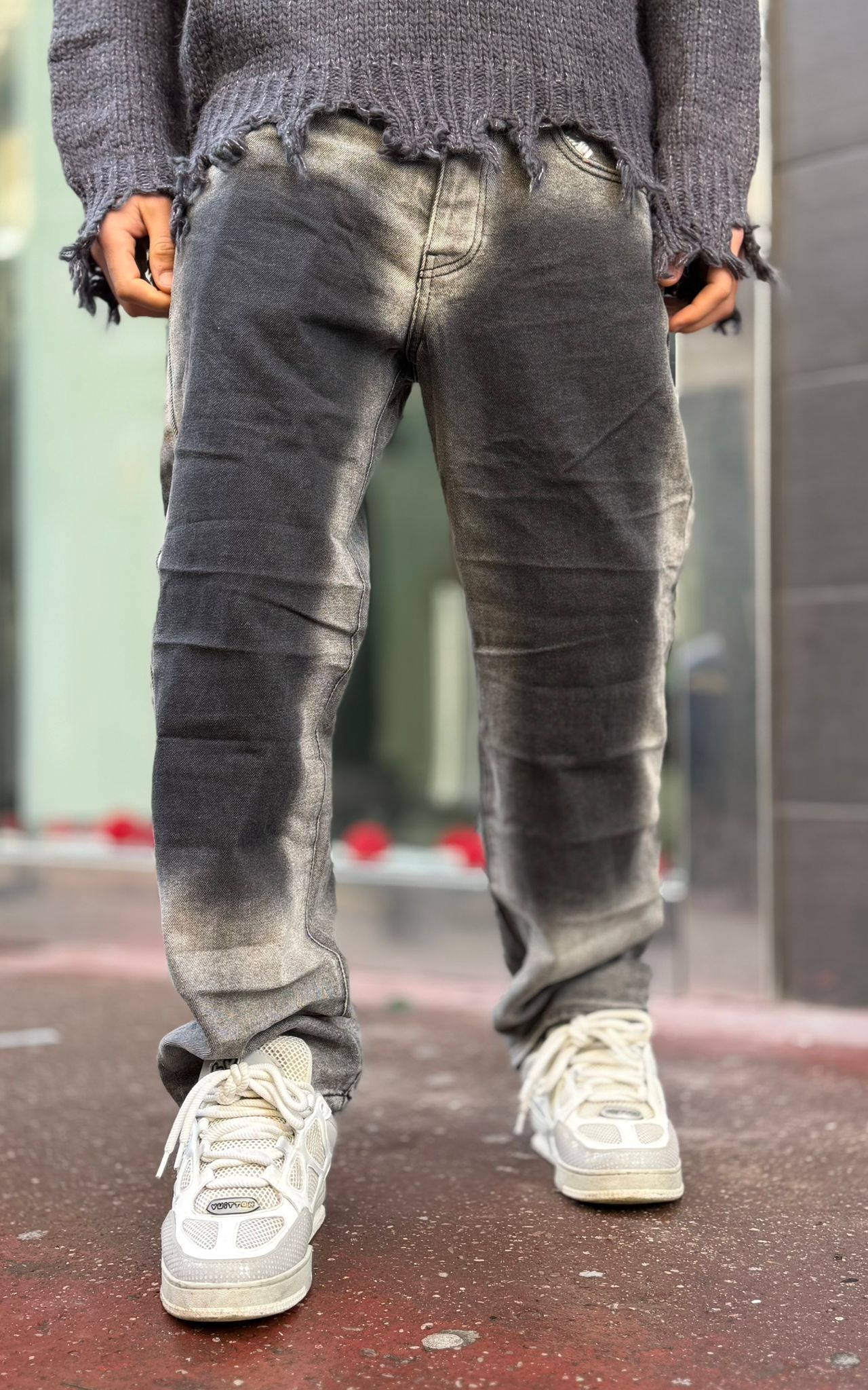 Jeans Baggy Grigi - Fit Largo Streetwear