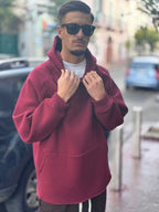 Felpa Long Fit Bordeaux