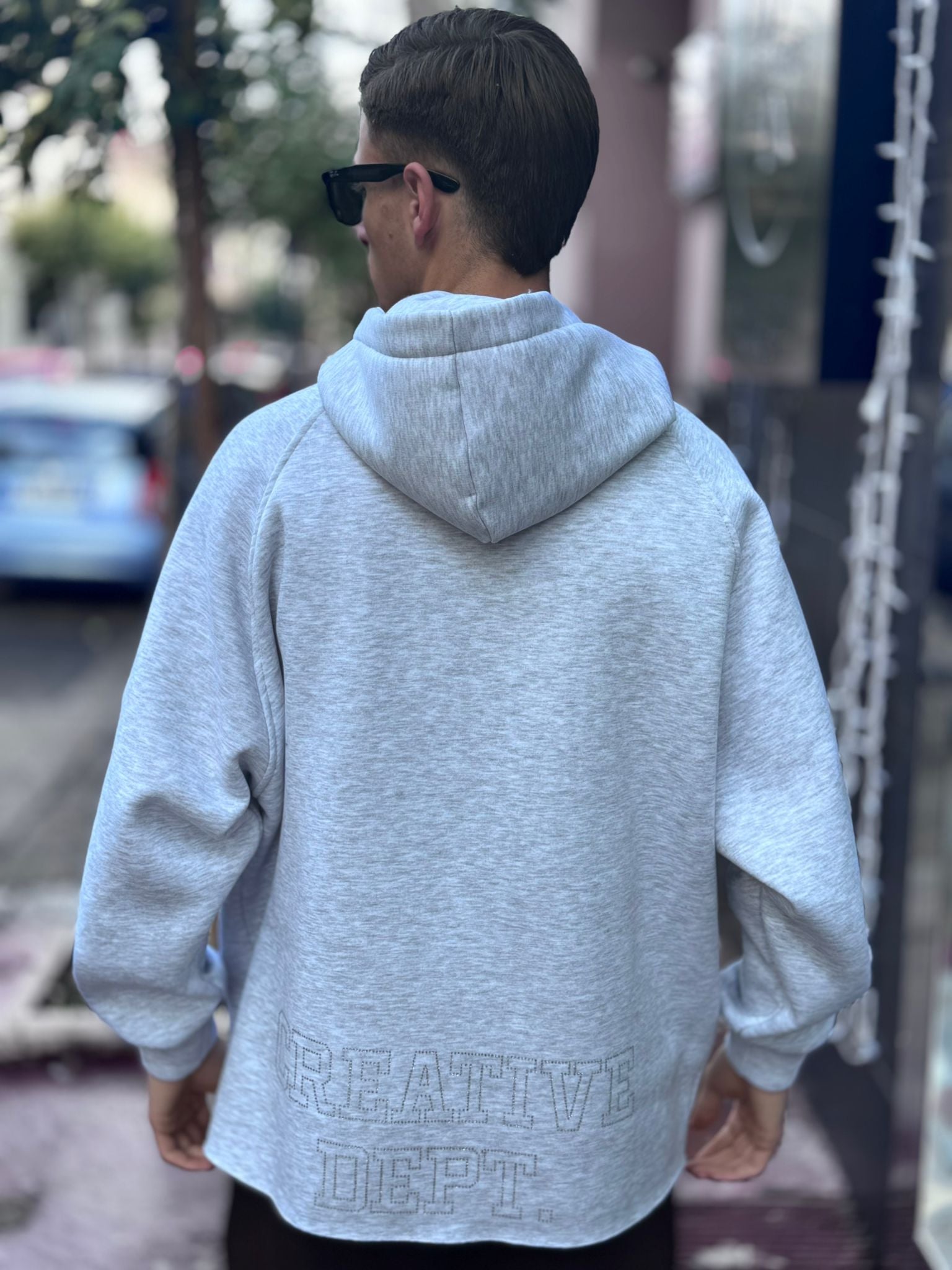 Felpa Long Fit Grigia