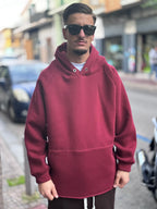Felpa Long Fit Bordeaux