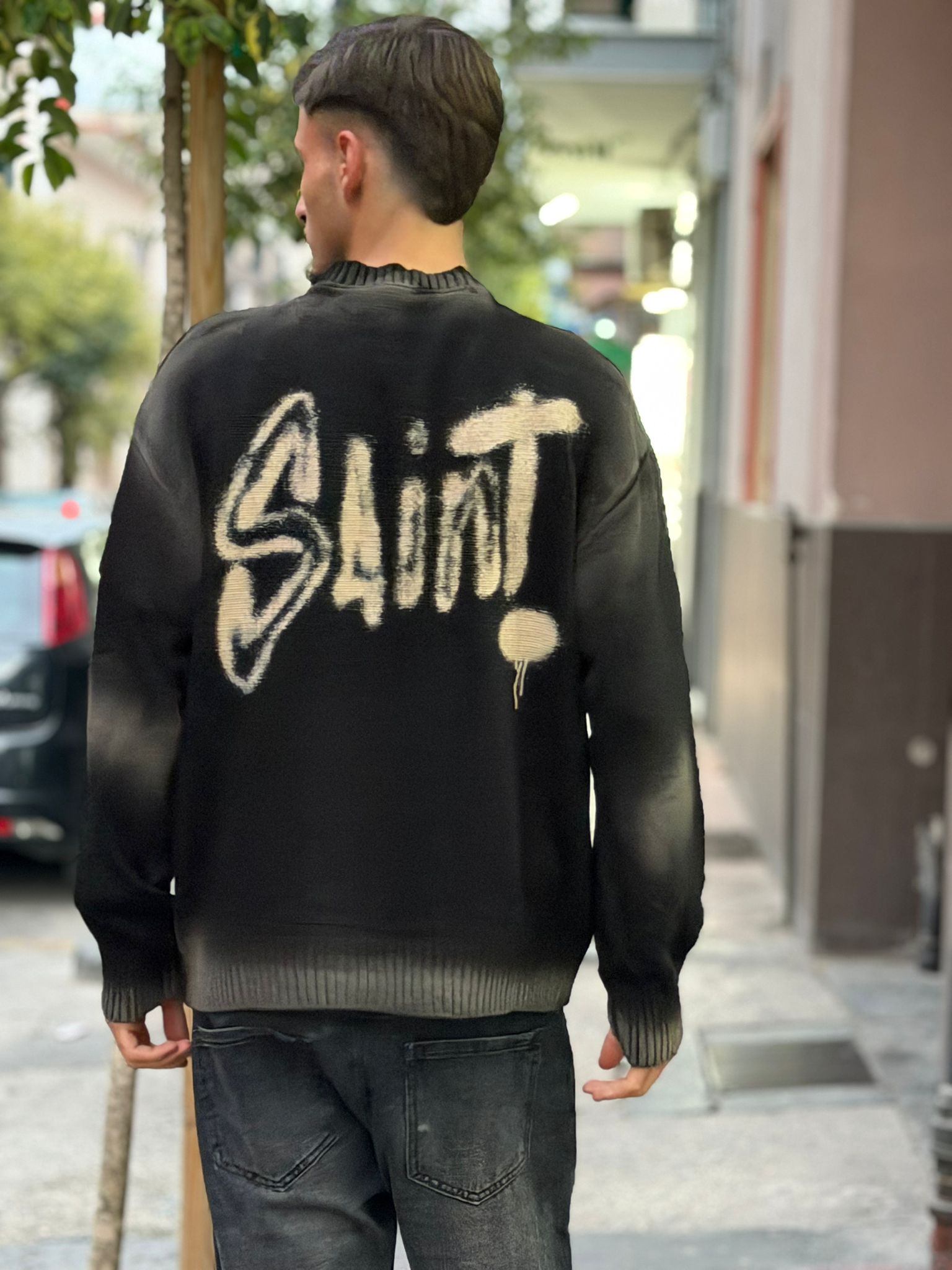 Maglione Nero Streetwear